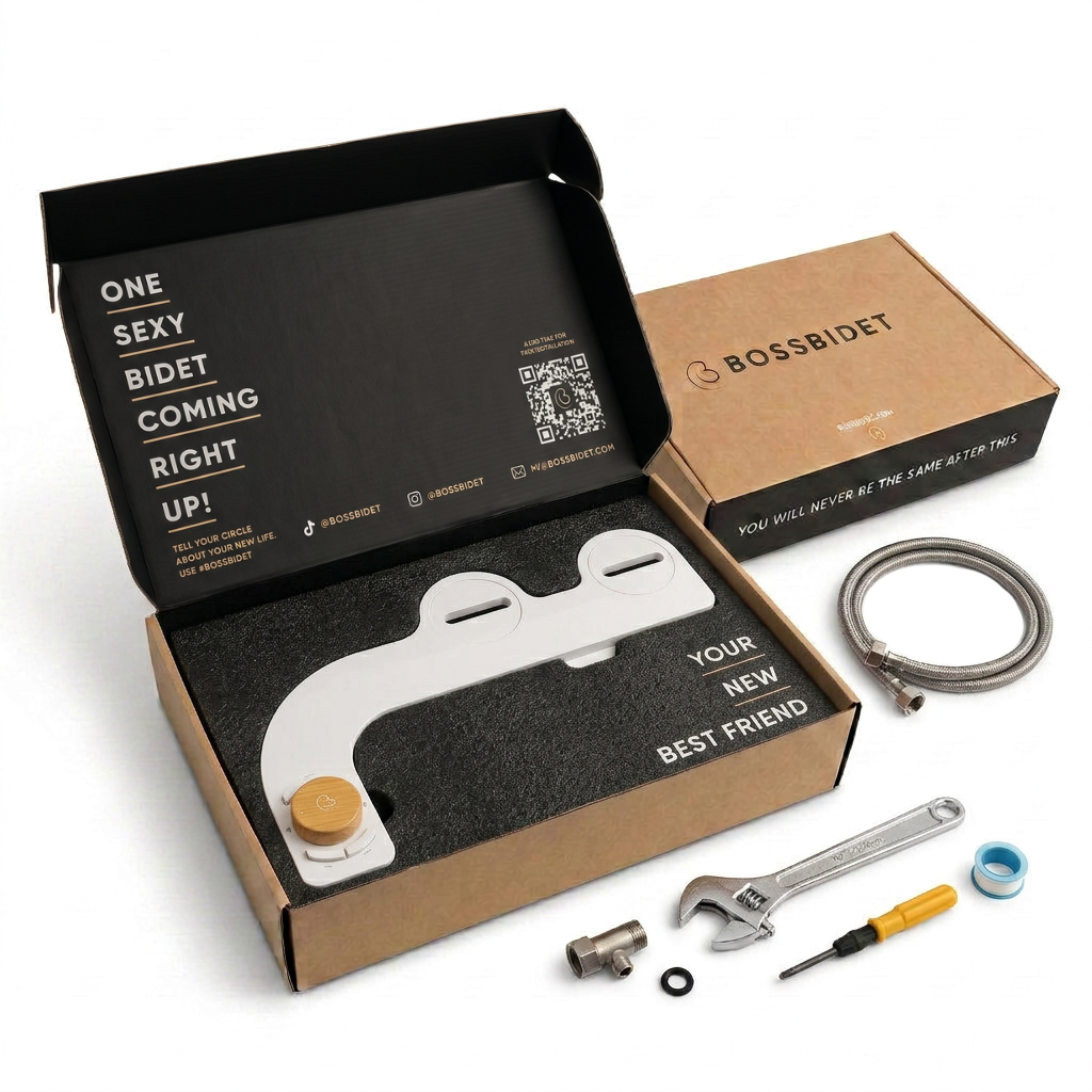 Everything included in the Boss Bidet Revolution box